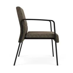 Waterfall Oversize Guest Chair in Designer Fabric, 4-leg Base