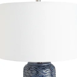 Wave Blue Ceramic Table Lamp