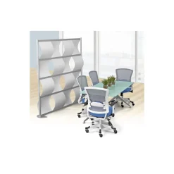 Wave Panel Wall Mobile Partition - 100"W