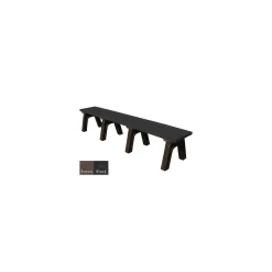 Wide Deluxe Recycled Plastic Flat Bench 8'