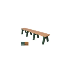 Wide Deluxe Recycled Plastic Flat Bench 8'