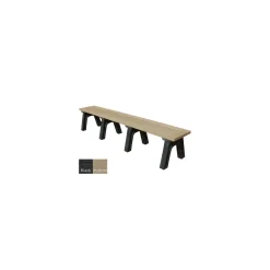 Wide Deluxe Recycled Plastic Flat Bench 8'