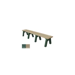 Wide Deluxe Recycled Plastic Flat Bench 8'