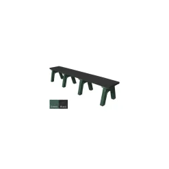 Wide Deluxe Recycled Plastic Flat Bench 8'