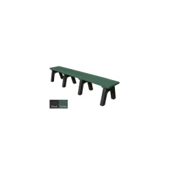 Wide Deluxe Recycled Plastic Flat Bench 8'