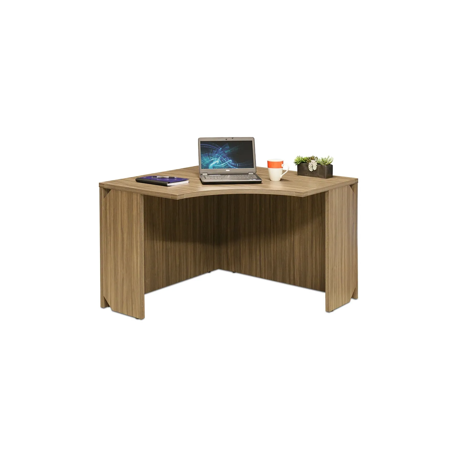 Wood Grain Corner Desk - 77.5"W