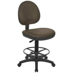 Work Smart DC Series WorkSmart Armless Drafting Stool with Foot-rest