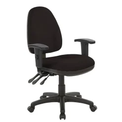 Work Smart Ergonomic Fabric Work Smart Task Chair with Arms