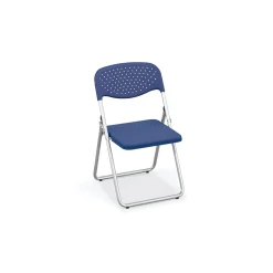Worksmart FC Series Ventilated Poly Folding Chair - 4 Pack