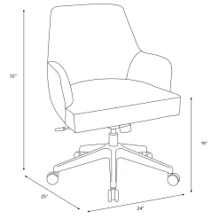 Yvette Office Chair with Gold Frame