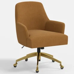 Yvette Office Chair with Gold Frame