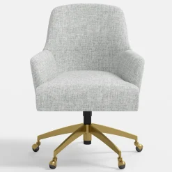 Yvette Office Chair with Gold Frame