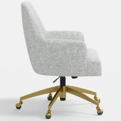 Yvette Office Chair with Gold Frame